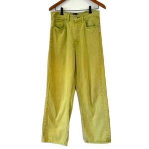 BDG Urban Outfitters Yellow Green Loose Baggy High Rise Jeans Size 38 Cotton